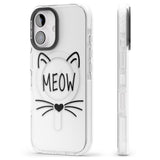 iPhone 16 Pro Max Cat Whiskers Black Impact Phone Case