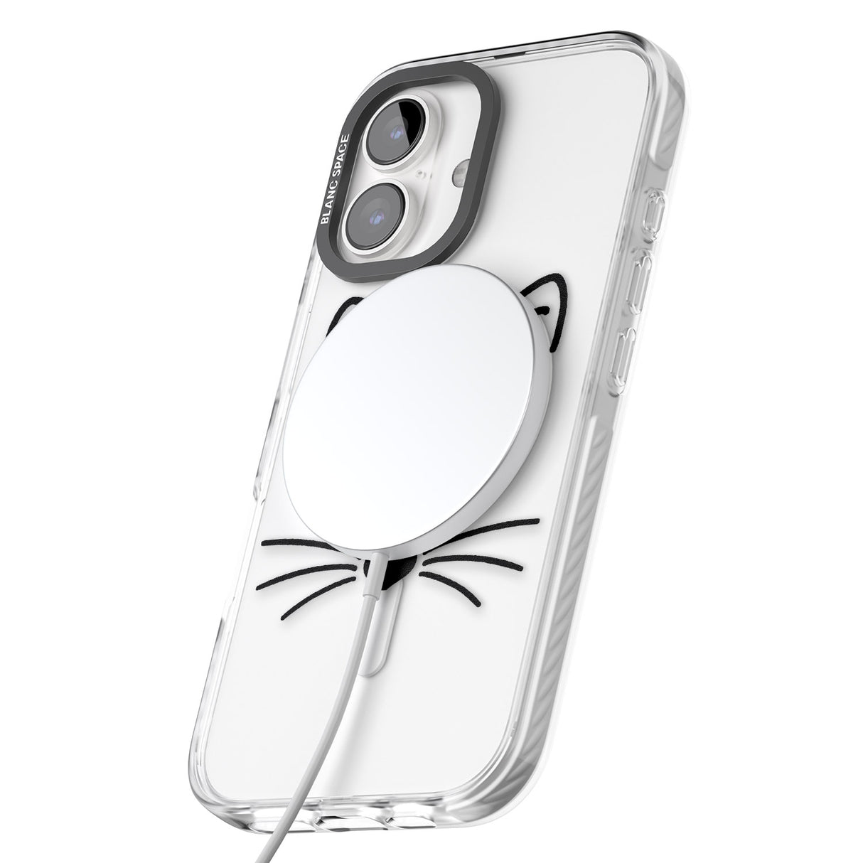 iPhone 16 Pro Max Cat Whiskers Black Impact Phone Case