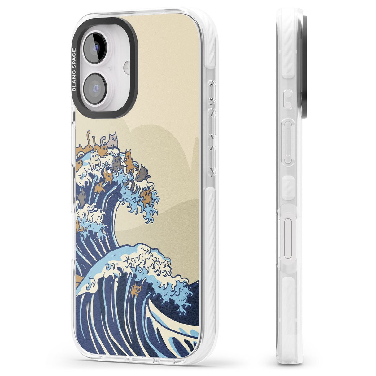 iPhone 16 Pro Max The Great Cat Wave Black Impact Phone Case