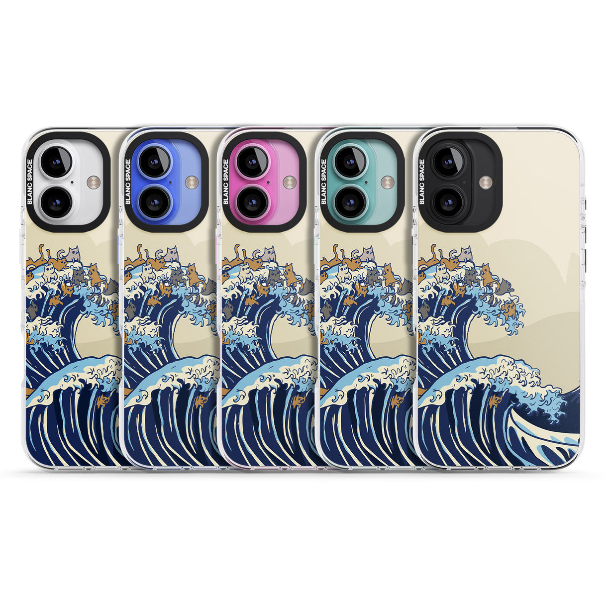 iPhone 16 Pro Max The Great Cat Wave Black Impact Phone Case