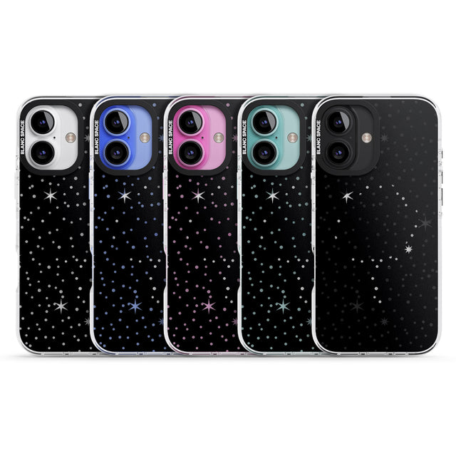 iPhone 16 Pro Max Celestial Cut-Out Stars Black Impact Phone Case