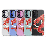 iPhone 16 Pro Max Large Red Dragon Black Impact Phone Case