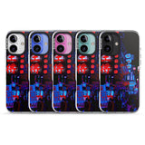 iPhone 16 Pro Max Red & Turquoise - Neon Cities Photographs Black Impact Phone Case