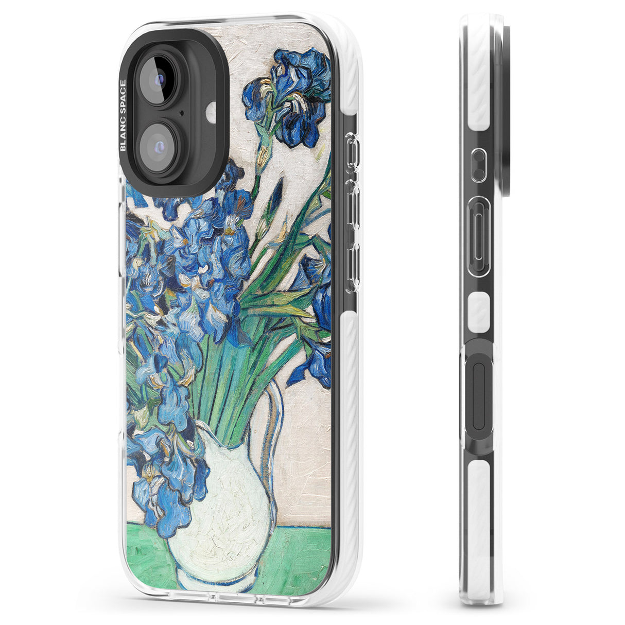 iPhone 16 Pro Max Irises by Vincent Van Gogh Black Impact Phone Case