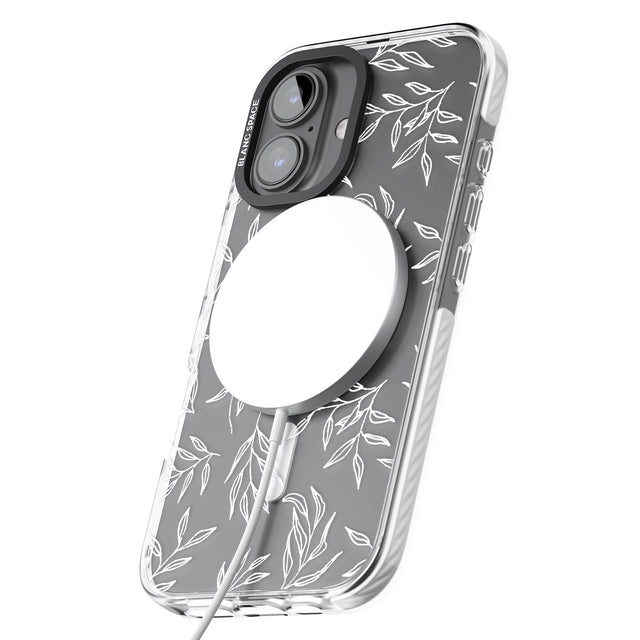 iPhone 16 Pro Max Leafy Botanical Black Impact Phone Case