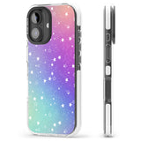 iPhone 16 Pro Max White Stars on Pastels Black Impact Phone Case