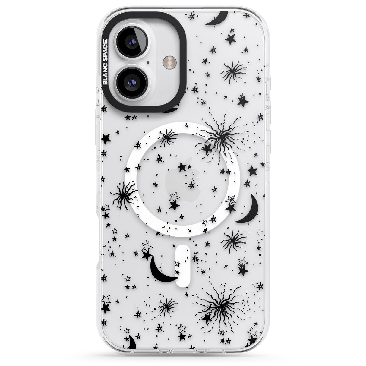 iPhone 16 Pro Max Moons & Stars Black Impact Phone Case