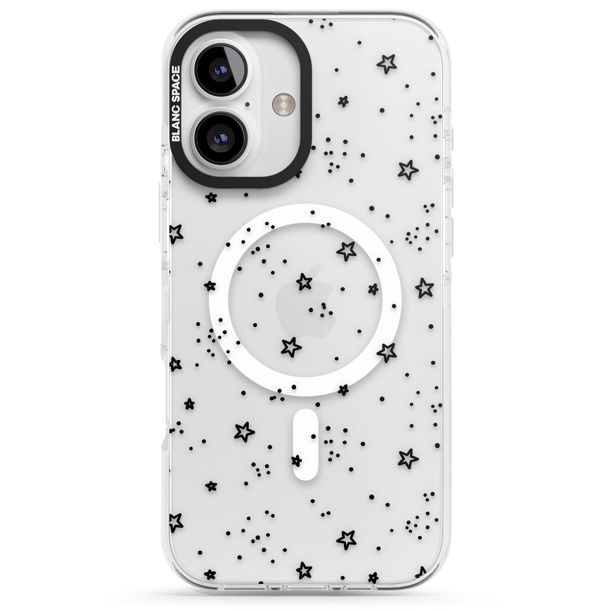 iPhone 16 Pro Max Star Outlines Black Impact Phone Case