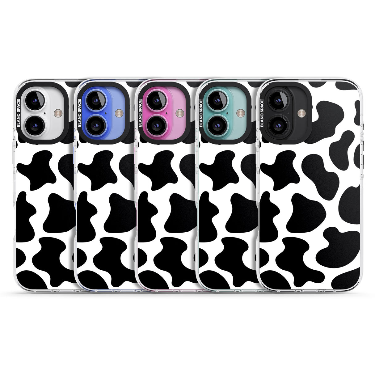 iPhone 16 Pro Max Cow Print Black Impact Phone Case