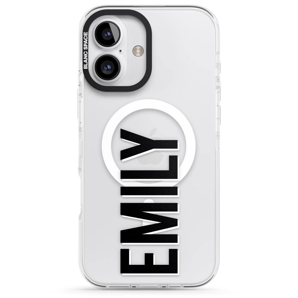 iPhone 16 Pro Max Personalised Clear Text 3A Black Impact Phone Case