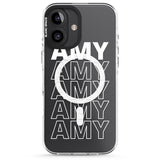 iPhone 16 Pro Max Personalised Clear Text 5C Black Impact Phone Case