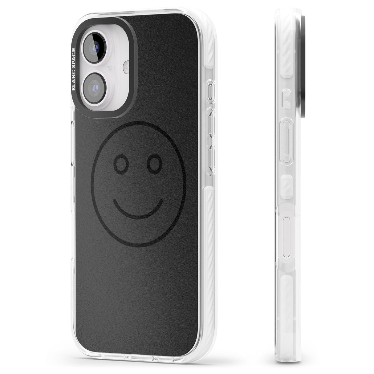 iPhone 16 Pro Max Dark Smiley Face Black Impact Phone Case