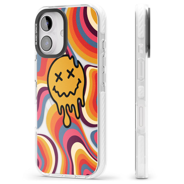 iPhone 16 Pro Max Trippy Face Melt Black Impact Phone Case