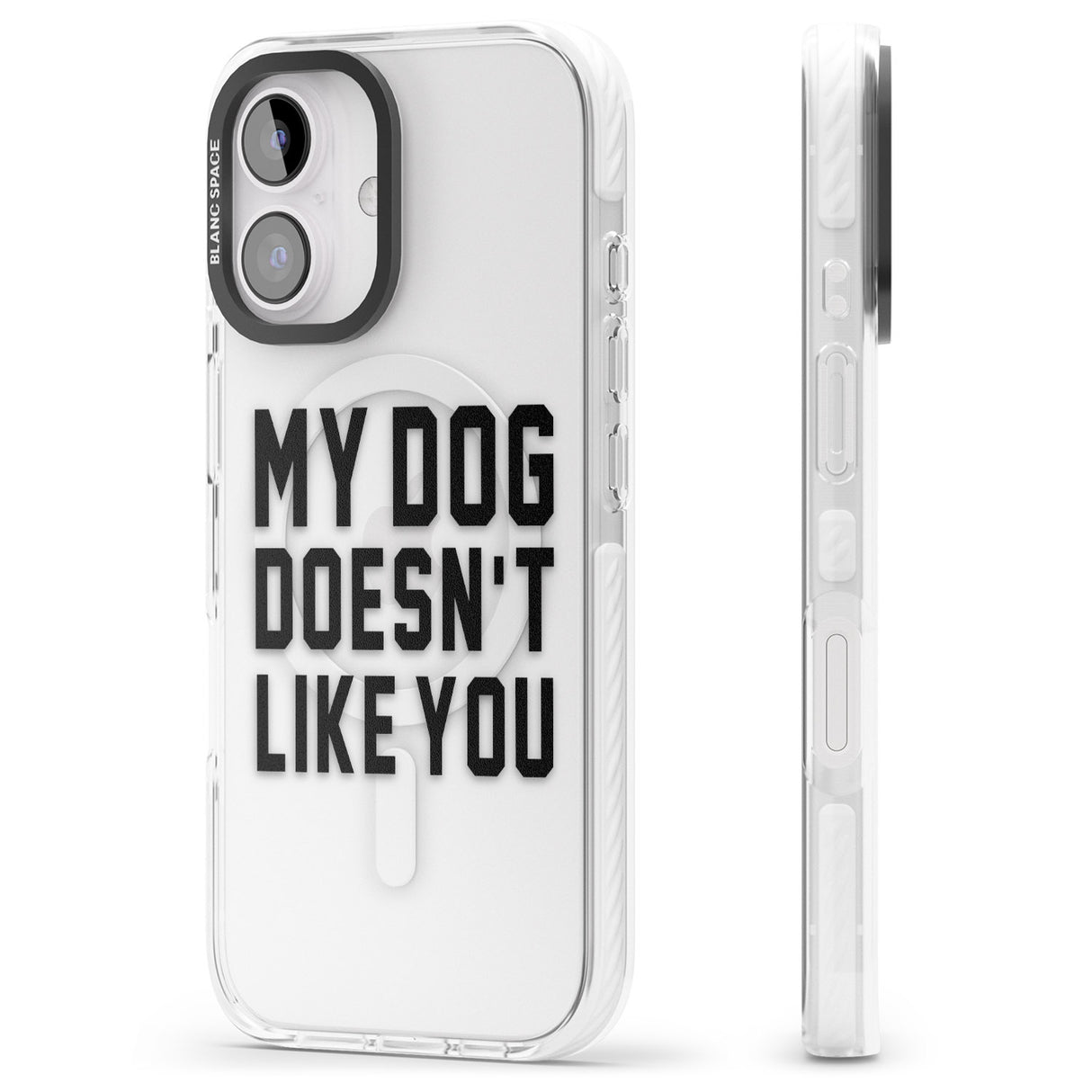 iPhone 16 Pro Max Dog Doesn't Like You Black Impact Phone Case