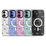 iPhone 16 Pro Max Beagle Dog Pattern Clear Black Impact Phone Case