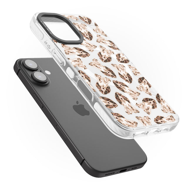 iPhone 16 Pro Max Cocker Spaniel (Brown) Watercolour Dog Pattern Black Impact Phone Case