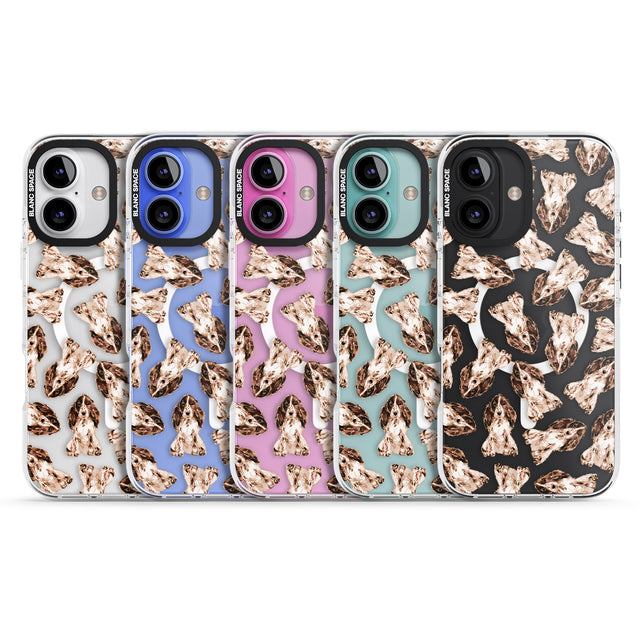 iPhone 16 Pro Max Cocker Spaniel (Brown) Watercolour Dog Pattern Black Impact Phone Case