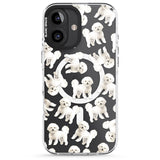 iPhone 16 Pro Max Bichon Frise Watercolour Dog Pattern Black Impact Phone Case