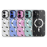 iPhone 16 Pro Max Border Collie Dog Pattern Clear Black Impact Phone Case