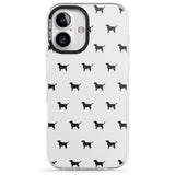 iPhone 16 Pro Max Black Labrador Dog Pattern Black Impact Phone Case