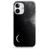 iPhone 16 Pro Max Night Sky Galaxies: Crescent Moon Black Impact Phone Case