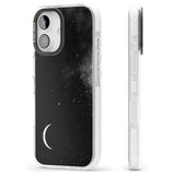 iPhone 16 Pro Max Night Sky Galaxies: Crescent Moon Black Impact Phone Case