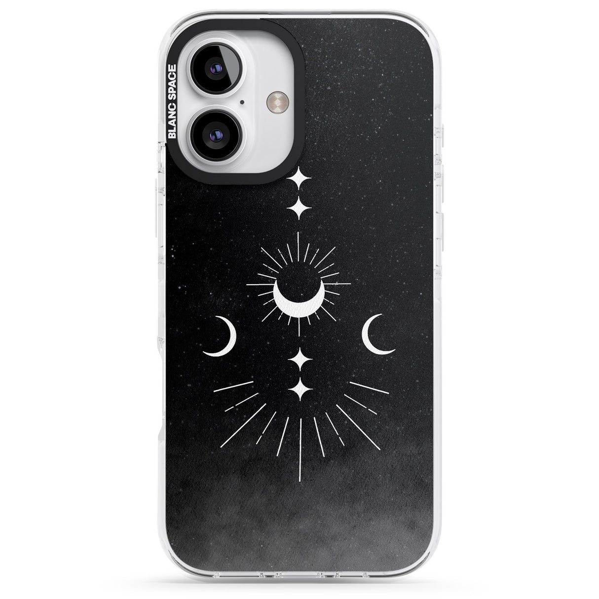 iPhone 16 Pro Max Small Moon Mandala Black Impact Phone Case