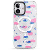 iPhone 16 Pro Max Pink Eye Blotches Black Impact Phone Case