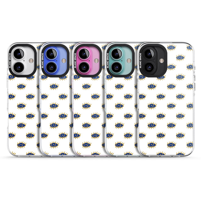 iPhone 16 Pro Max Gold Eyes Psychedelic Eyes Pattern Black Impact Phone Case