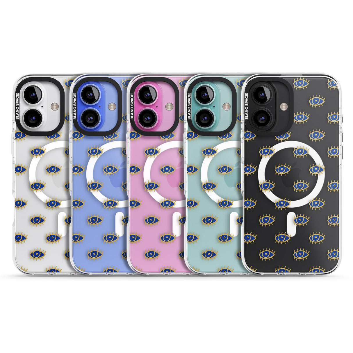 iPhone 16 Pro Max Gold Eyes (Clear) Psychedelic Eyes Pattern Black Impact Phone Case