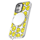 iPhone 16 Pro Max Sad Face Clear Pattern Black Impact Phone Case