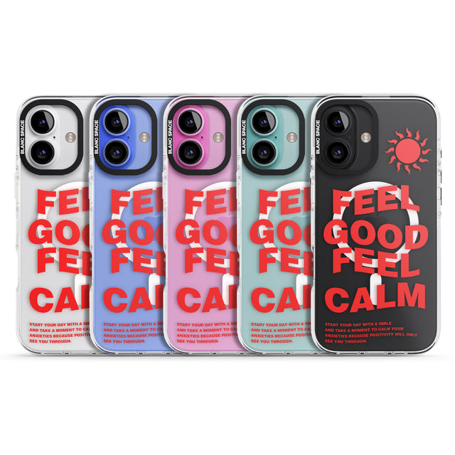 iPhone 16 Pro Max Feel Good Feel Calm (Red) Black Impact Phone Case