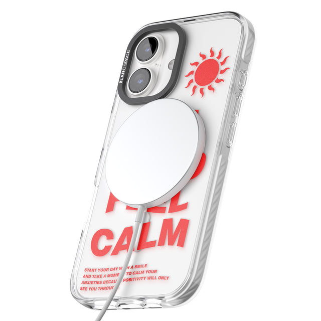 iPhone 16 Pro Max Feel Good Feel Calm (Red) Black Impact Phone Case