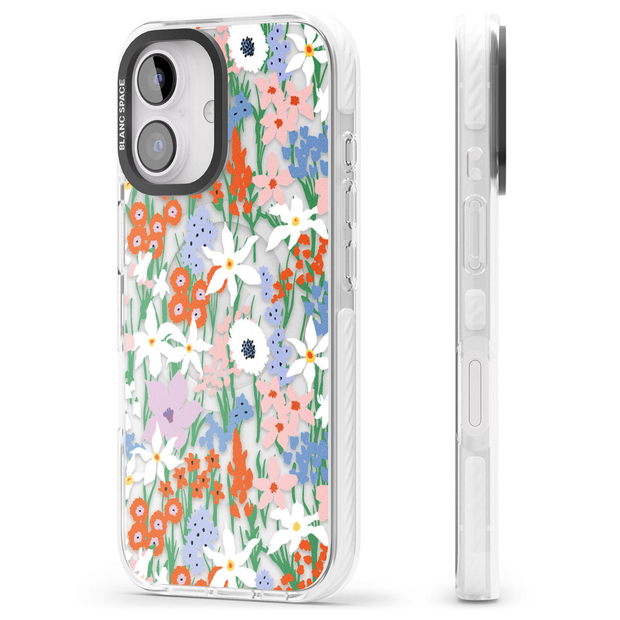 iPhone 16 Pro Max Springtime Meadow: Transparent Black Impact Phone Case