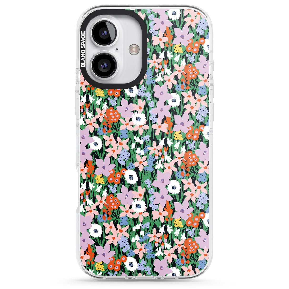 iPhone 16 Pro Max Jazzy Floral Mix: Solid Black Impact Phone Case