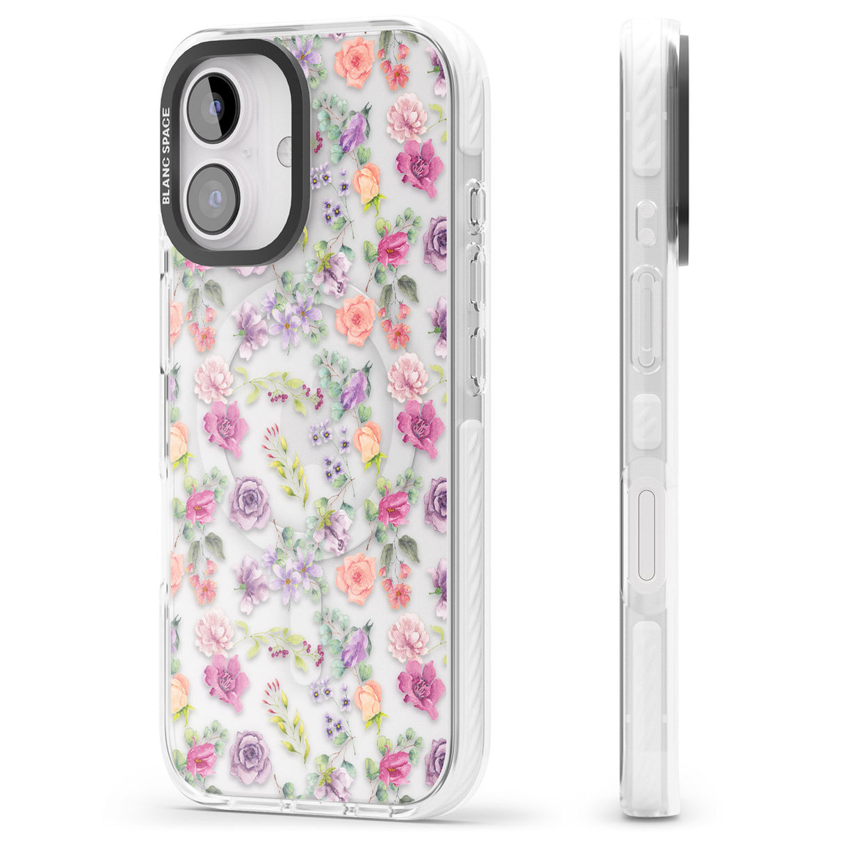 iPhone 16 Pro Max Sunday Flowers Black Impact Phone Case