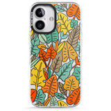 iPhone 16 Pro Max Pastel Toned Autumn Leaves Black Impact Phone Case