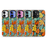 iPhone 16 Pro Max Pastel Toned Autumn Leaves Black Impact Phone Case