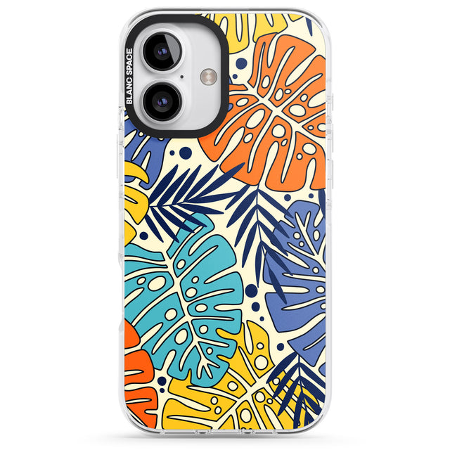 iPhone 16 Pro Max Beach Leaves Black Impact Phone Case