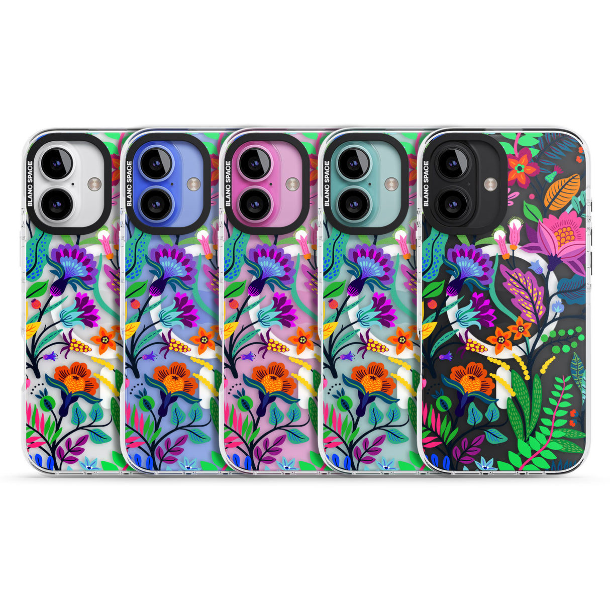 iPhone 16 Pro Max Floral Vibe Black Impact Phone Case