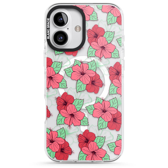 iPhone 16 Pro Max Pink Peony Black Impact Phone Case