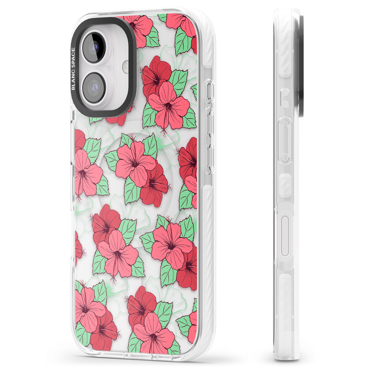 iPhone 16 Pro Max Pink Peony Black Impact Phone Case