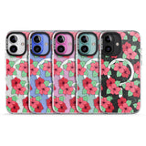 iPhone 16 Pro Max Pink Peony Black Impact Phone Case