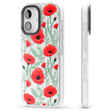 iPhone 16 Pro Max Poppy Garden Black Impact Phone Case