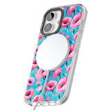 iPhone 16 Pro Max Tropical Pink Poppies Black Impact Phone Case