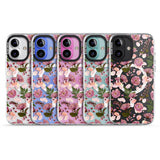 iPhone 16 Pro Max Floral Menagerie Transparent Design Black Impact Phone Case