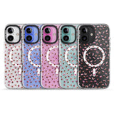 iPhone 16 Pro Max Small Pink Blossoms Transparent Design Black Impact Phone Case