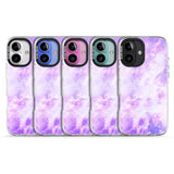 iPhone 16 Pro Max Purple Galaxy Pattern Design Black Impact Phone Case