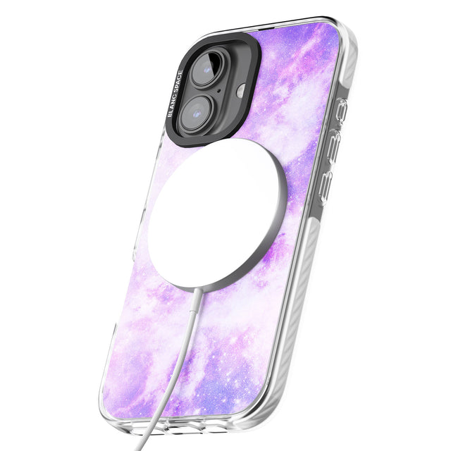 iPhone 16 Pro Max Purple Galaxy Pattern Design Black Impact Phone Case