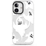 iPhone 16 Pro Max Ghost Pattern Black Impact Phone Case